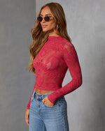 Red % Slay Mode Abstract Flocked Top-3