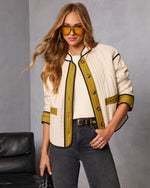 Anissa Quilted Contrast Trim Jacket