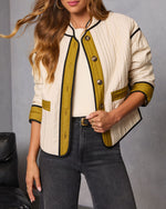 Anissa Quilted Contrast Trim Jacket