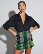 Black % Sherlyn Cotton Button Down Top-1