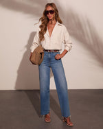 Daniella Striped Long Sleeve Button Down Top