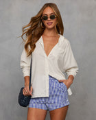 White % Quiana Button Down Top-1