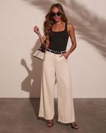 Leema Stretch Wide Leg Twill Pants