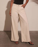 Leema Stretch Wide Leg Twill Pants
