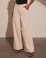 Leema Stretch Wide Leg Twill Pants