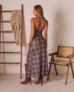Moon Burn Plaid Maxi Dress