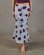 Sunset Roses Floral Maxi Skirt