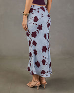 Sunset Roses Floral Maxi Skirt