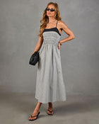 Merinah Gingham Print Midi Dress