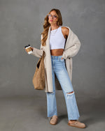 Morning Roast Ribbed Knit Cardigan
