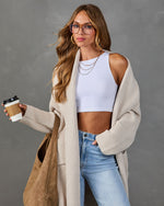 Morning Roast Ribbed Knit Cardigan
