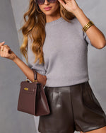 Heather Grey % Cafe Crewneck Sweater-5