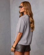 Heather Grey % Cafe Crewneck Sweater-4