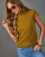 Solange Turtleneck Short Sleeve Sweater