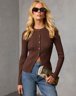 St. James Ribbed Buttoned Top