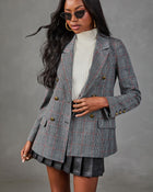 Whitmore Plaid Double Breasted Blazer