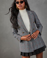 Whitmore Plaid Double Breasted Blazer
