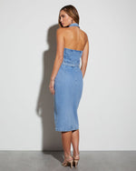 Montana Denim Halter Midi Dress
