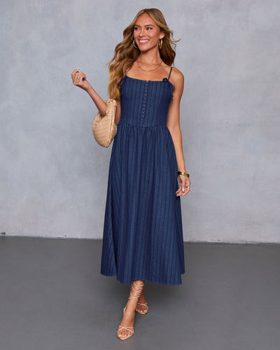 Good On You Denim Bustier Midi Dress – VICI