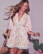 Petal Grace Floral Mini Dress