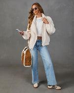 Janae Fleece Funnel Neck Moto Jacket