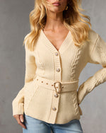 Old Harbor Belted Cable Knit Sweater