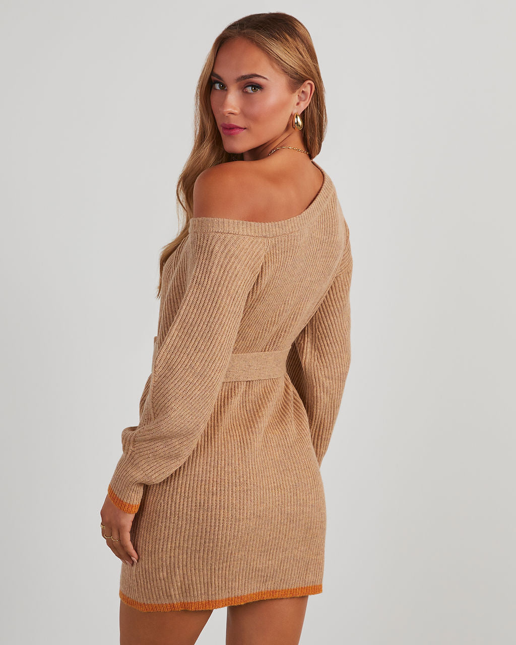 Dennis Off The Shoulder Mini Sweater Dress – VICI Dennis Off The Shoulder Mini Sweater Dress – VICI