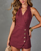 Modern Toast Collared Halter Neck Romper