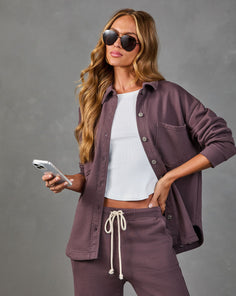 Quiet Edition Long Sleeve Button Down Top