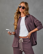 Quiet Edition Long Sleeve Button Down Top