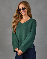 Crisp Season Ribbed Knit Sweater