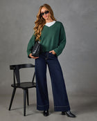 Crisp Season Ribbed Knit Sweater