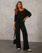 Black % Something About It High Rise Cropped Jogger-1