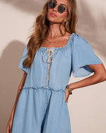 Americana Allure Chambray Romper