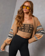 Enchanted Season Knit Abstract Fair Isle Cardigan Set