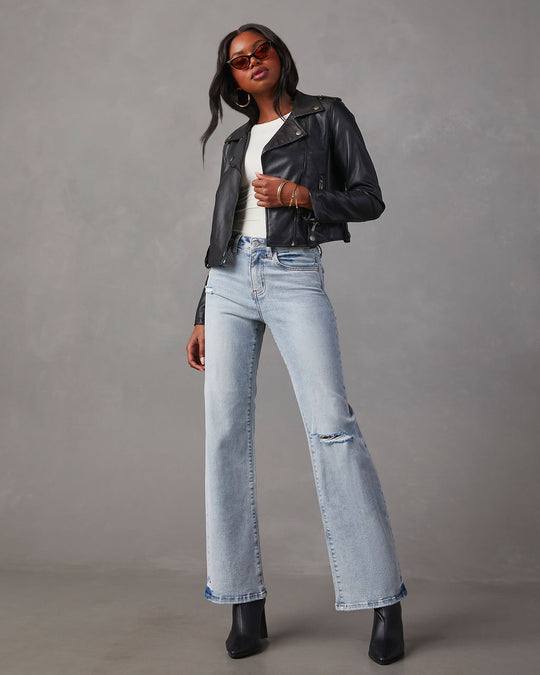 Crystal 90'S Vintage Distressed Flare Jeans – VICI