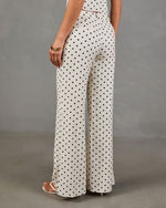 Leyah Linen Blend Polka Dot Pants