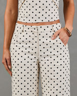 Leyah Linen Blend Polka Dot Pants