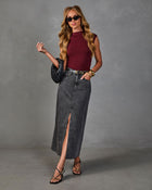 Mayvis Denim Maxi Skirt