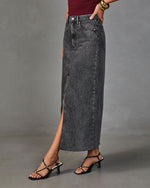 Mayvis Denim Maxi Skirt