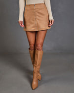 Spice Season Faux Suede Mini Skirt