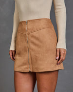 Spice Season Faux Suede Mini Skirt