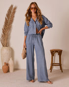 Soleena Chambray Cargo Pants