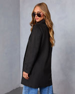 Black % Kathlyn Open Front Jacket-4