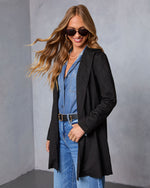 Black % Kathlyn Open Front Jacket-3