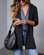 Black % Kathlyn Open Front Jacket-6