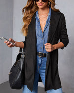 Black % Kathlyn Open Front Jacket-2