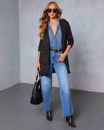 Black % Kathlyn Open Front Jacket-1