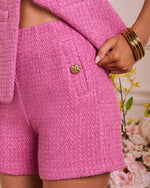Pink % Chrissa Tweed Short-6