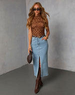 Halo Haze Mesh Polka Dot Tank